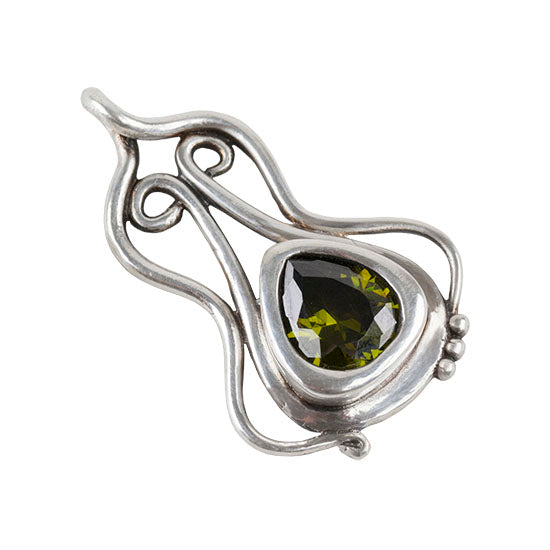 Silver Clay Art Nouveau Pendant by Lisel Crowley