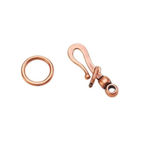 Copper Hook & Eye Clasps