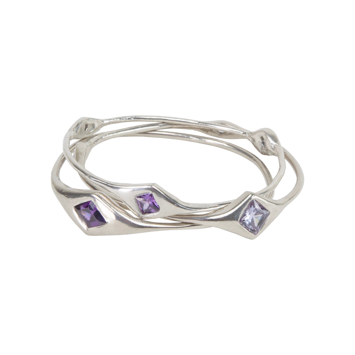 EZ925 Sterling Silver Stacking Bangles by Karen Trexler