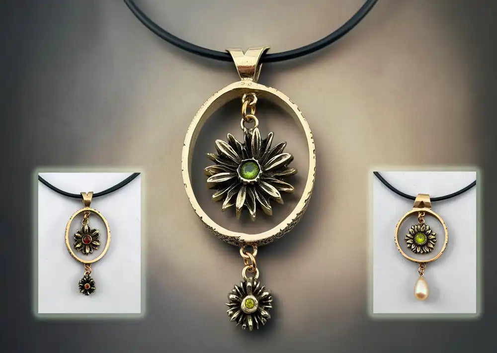 Bloom in Motion: A Gem-Set Bronze Open-Frame Pendant Craftcast with Pam East