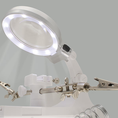 Third Hand Station with LED Magnifier - Cool Tools