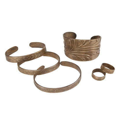 Rings & Bangles Texture - Grace pieces created by Karen Trexler using Aureus bright bronze clay
