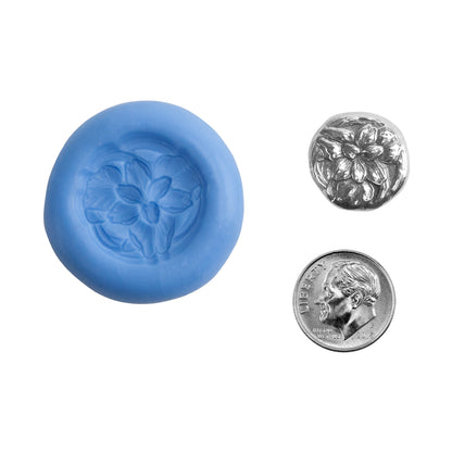 Ready Mold - Iris with silver sample and dime