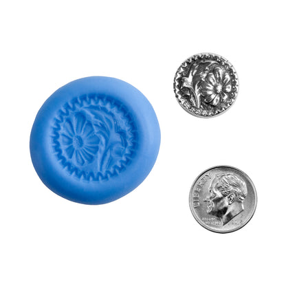 Ready Mold - Daisy May silver sample with dime