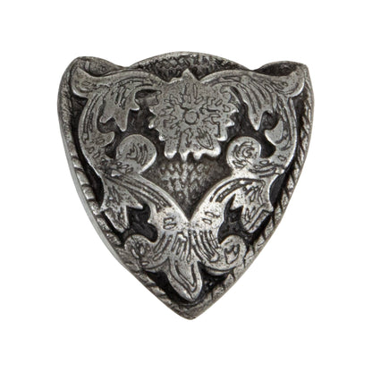 Ready Mold -Bruxelles
Sample in silver 

Made from 100% silicone mold material that does not stick to metal clay, or any other type of clay, so no release is needed. Use with resin too! Molds are safe up to 500°F, so can be placed on a heat source to dry clay. Use to create a pendant, earrings or a focal point on a cuff. The photo shows a finished piece made from fine silver clay. It has been oxidized to give an antique appearance with Cool Tools Patina Gel.