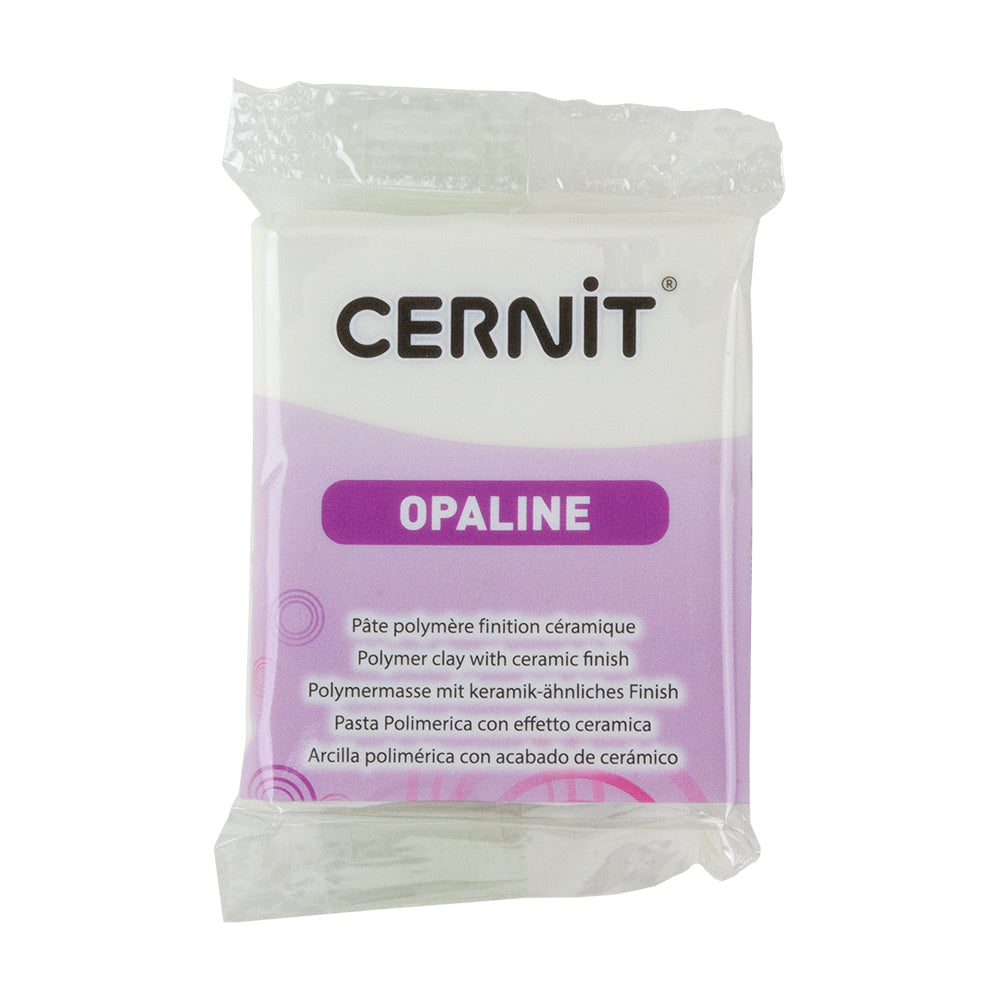 Cernit Opaline Polymer Clay - White 2oz (56g) block