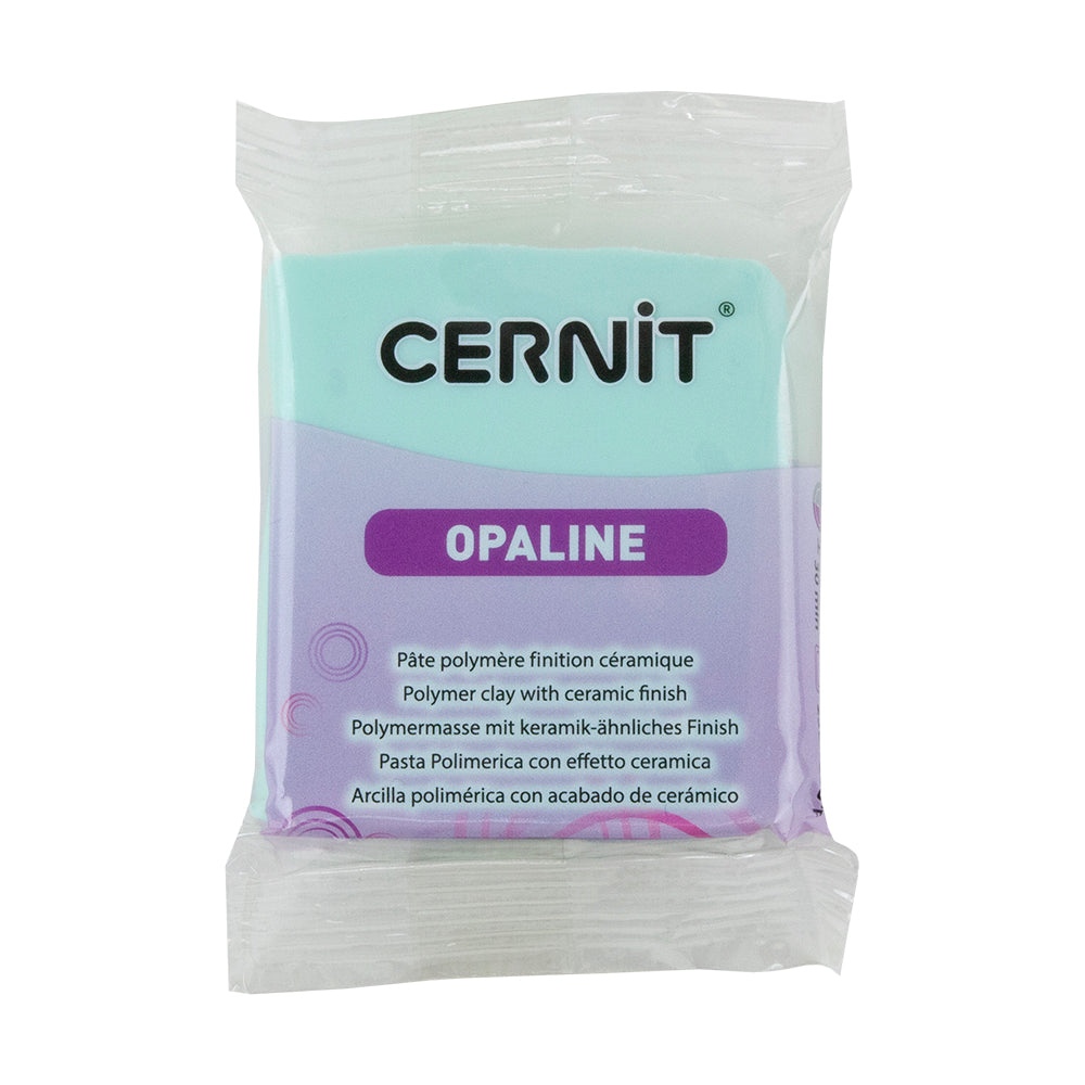 Cernit Opaline Polymer Clay - Mint Green 2oz (56g) block