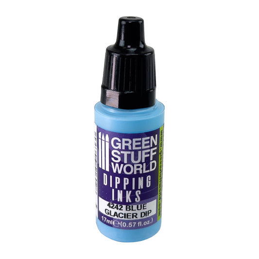 bottle of Green Stuff World Dipping Inks - Blue Glacier 17ml