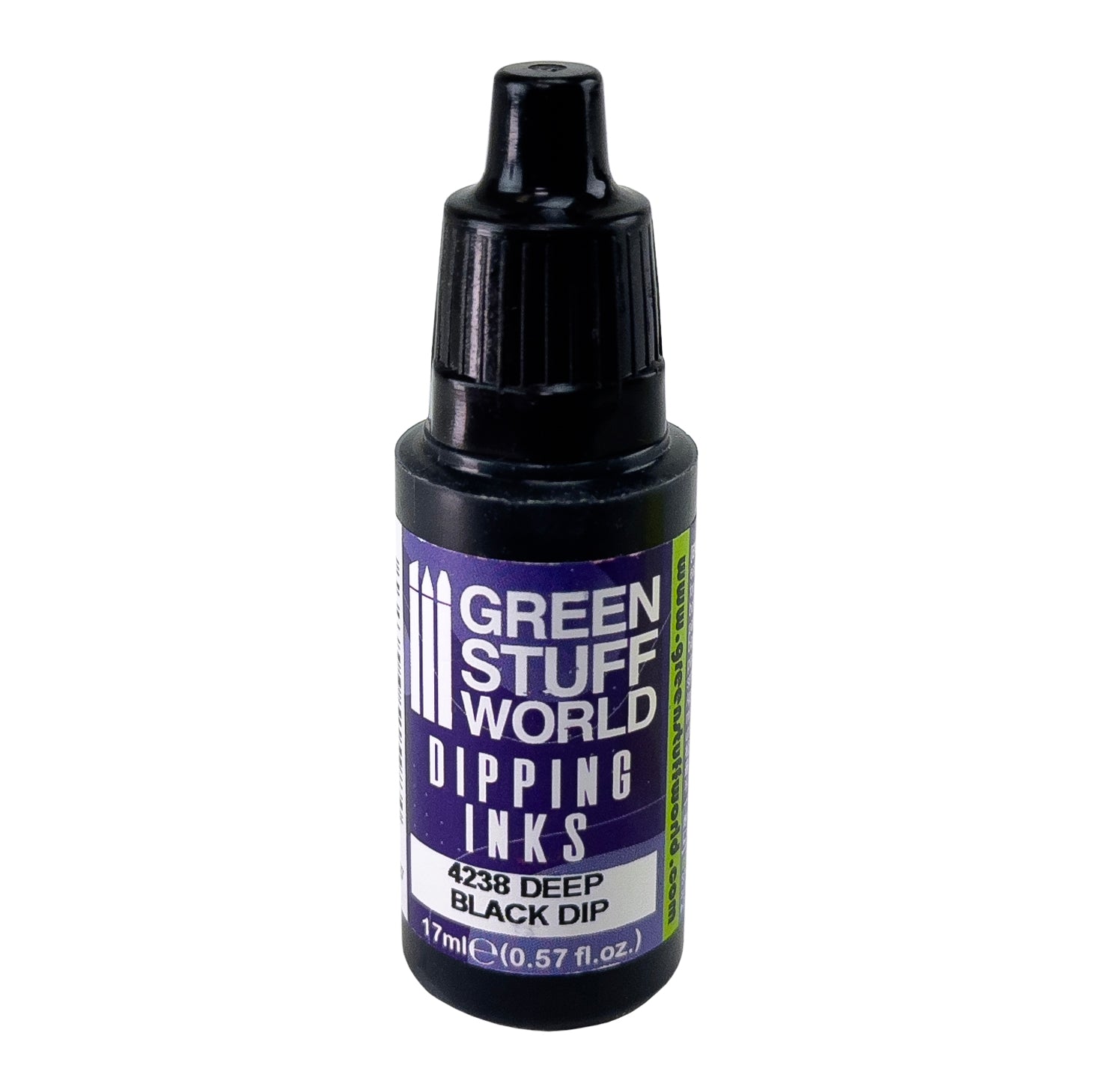 bottle of Green Stuff World Dipping Inks - Deep Black 17ml