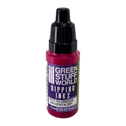 bottle of Green Stuff World Dipping Inks - Glorious Magenta 17ml