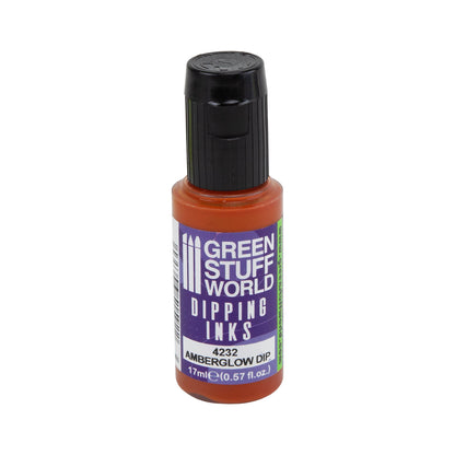 bottle of Green Stuff World Dipping Ink - Amberglow