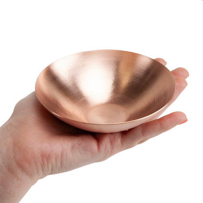 Copper Bowl - Shallow Bowl in hand