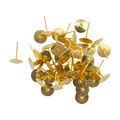 Brass Earring Stud Finding- Pkg/50