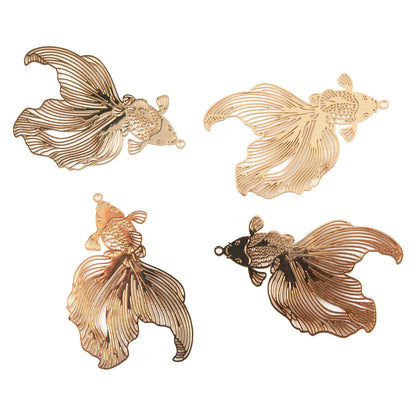 Brass Pendants - Goldfish - Pkg/4