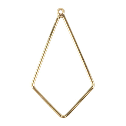 Brass Pendants - Quadrangle - 18k Gold Plated  