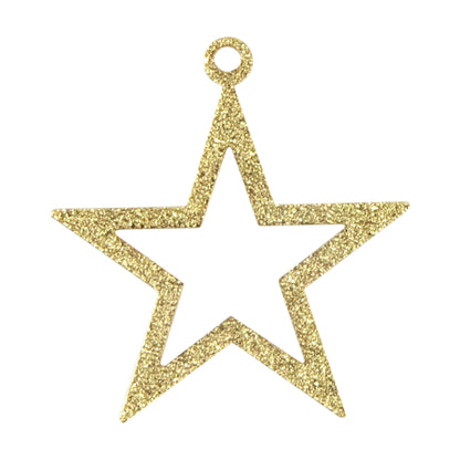 Brass Pendants - Star - 18k Gold Plated - 