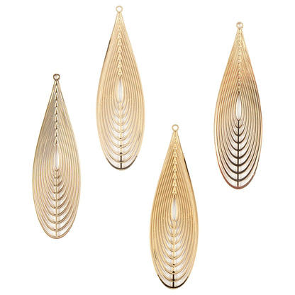 Brass Pendants - Drop - Pkg/4