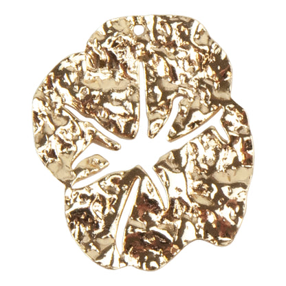 Brass Pendants - Lotus Leaf - 18k Gold Plated - 