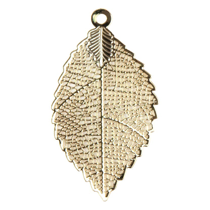 Brass Pendants - Delicate Leaf - 18k Gold Plated -