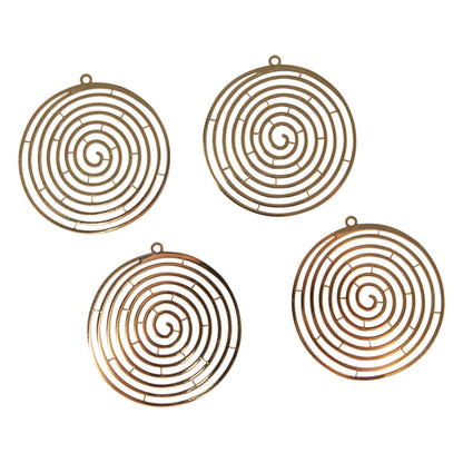 Brass Pendants - Swirled - Pkg/4
