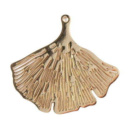 Brass Pendants - Ginkgo Leaf 