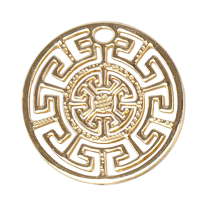 Brass Pendants - Aztec Round 