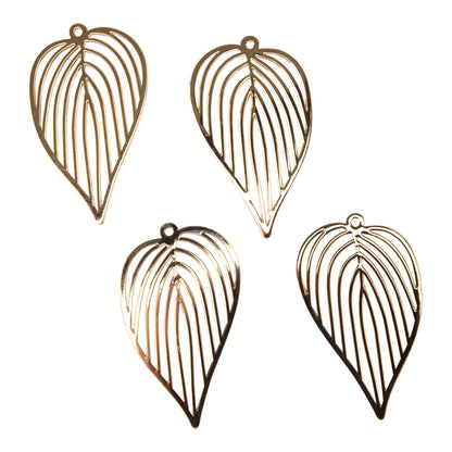 Brass Pendants - Philodendron Leaf - Pkg/4
