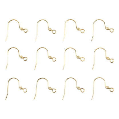 Stainless Steel Ear Wires - 18K Gold Plated - 6 Pairs