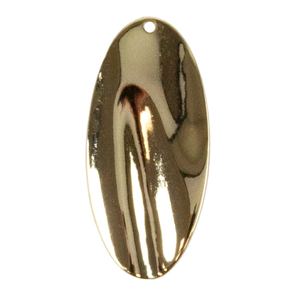 Brass Pendants - Oval Drops 18k Gold Plated -