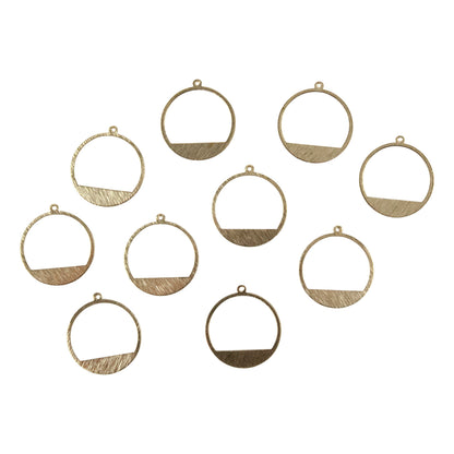 Brass Pendants - Ring - Pkg/10