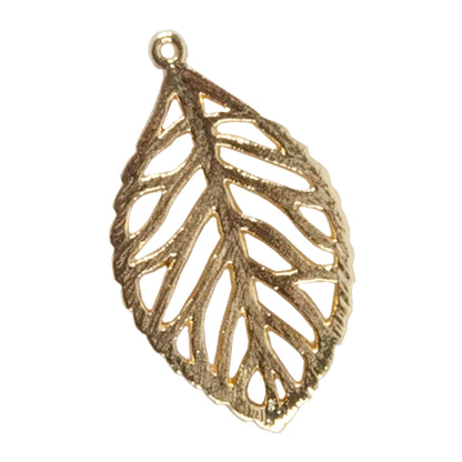Brass Pendants - Leaf 18k Gold Plated -