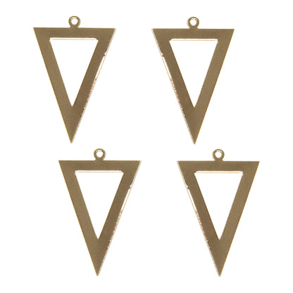 Brass Pendant - Inverted Triangle - Pkg/4