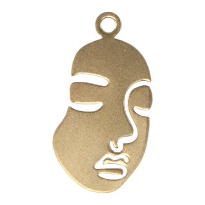 Brass Pendant - Face - 
