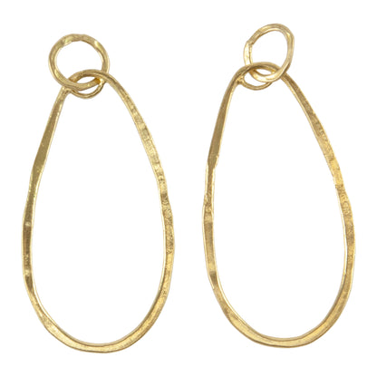 Brass Pendant - Drop Oval - Pkg/2