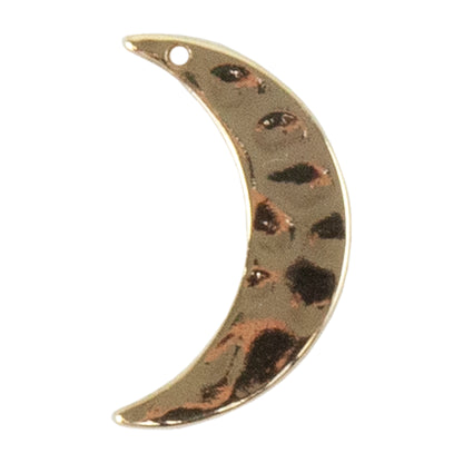 Brass Pendant - Moon 18k Gold Plated - 