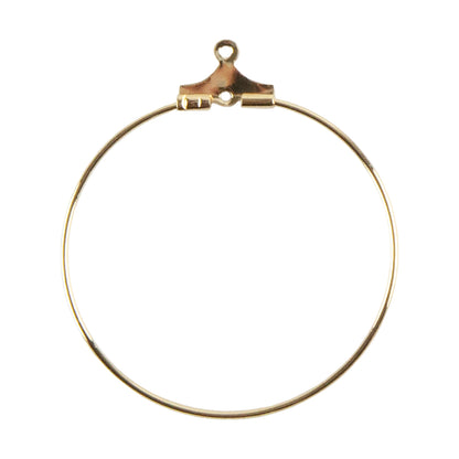 Brass Pendants - Hoops 18k Gold Plated - 