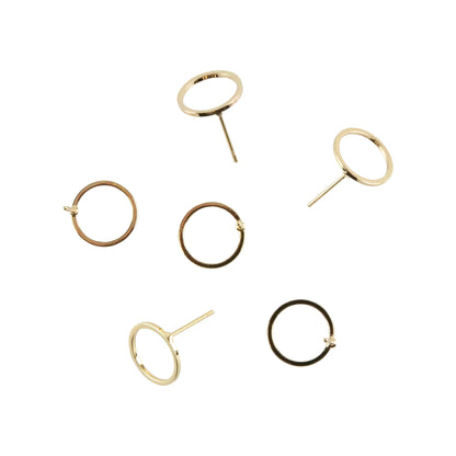 Brass Stud Ring - 18k Gold Plated - Pkg/6