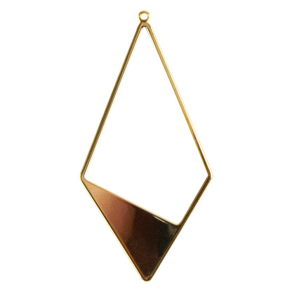 Brass Pendants - Rhombus - 18k Gold Plated - 