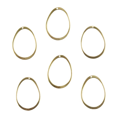 Brass Pendants - Organic Oval - Pkg/6