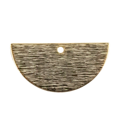 Brass Pendants - Semi Circle - 18k Gold Plated 