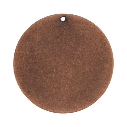Brass Round Stamping Blank Pendant - Red Copper -