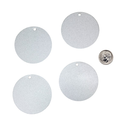 Aluminum Pendants - Rounds - Pkg/4 with dime