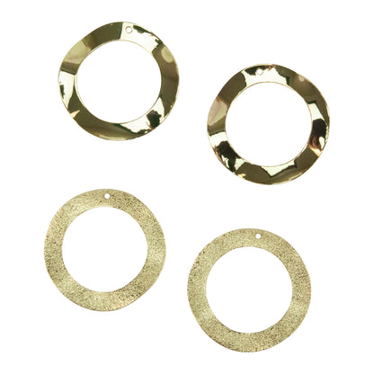 Brass Pendants - Bumpy Ring - Pkg/4