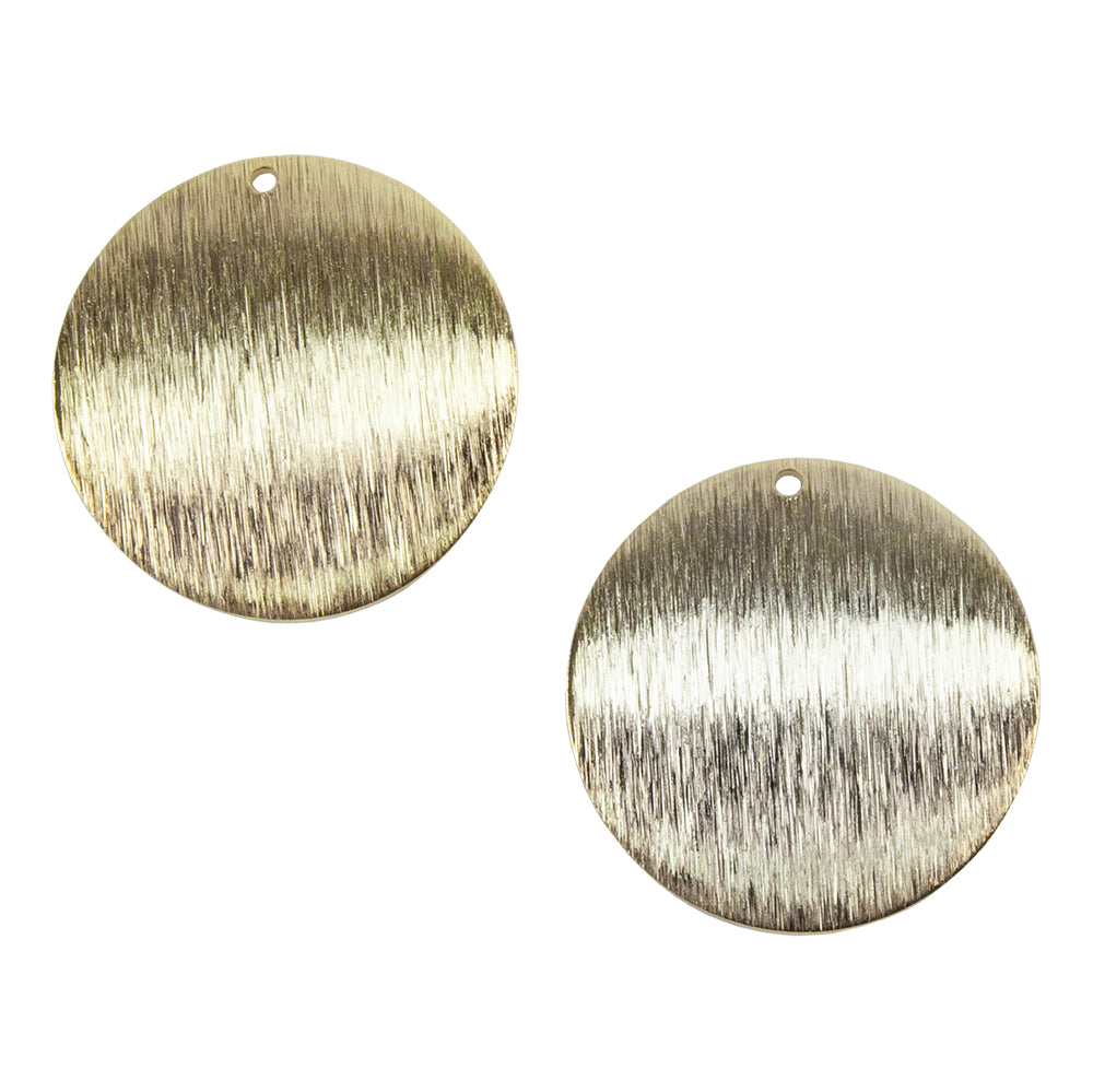 2 Brass Pendants - Round