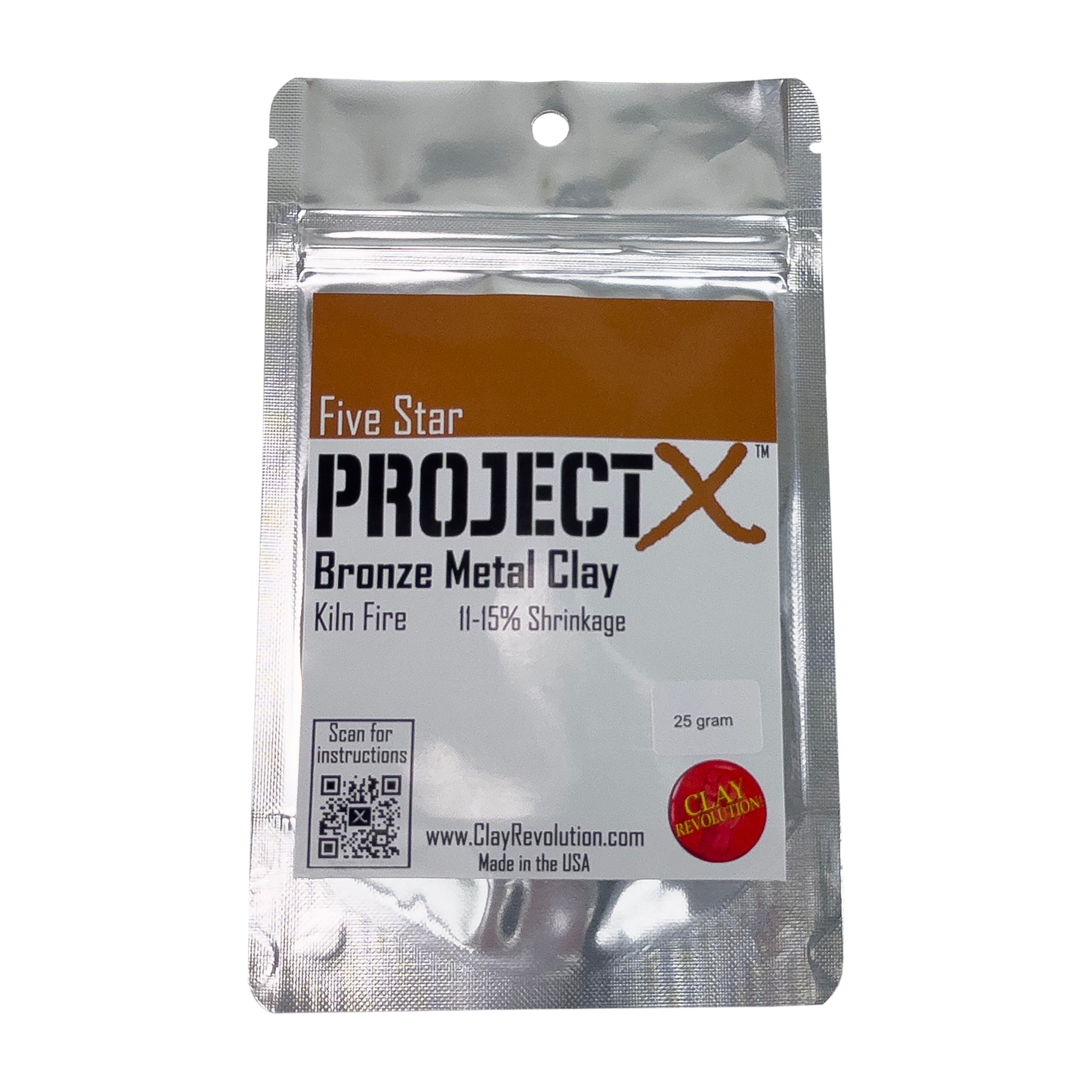 25gm package of Five Star Project X Bronze Clay