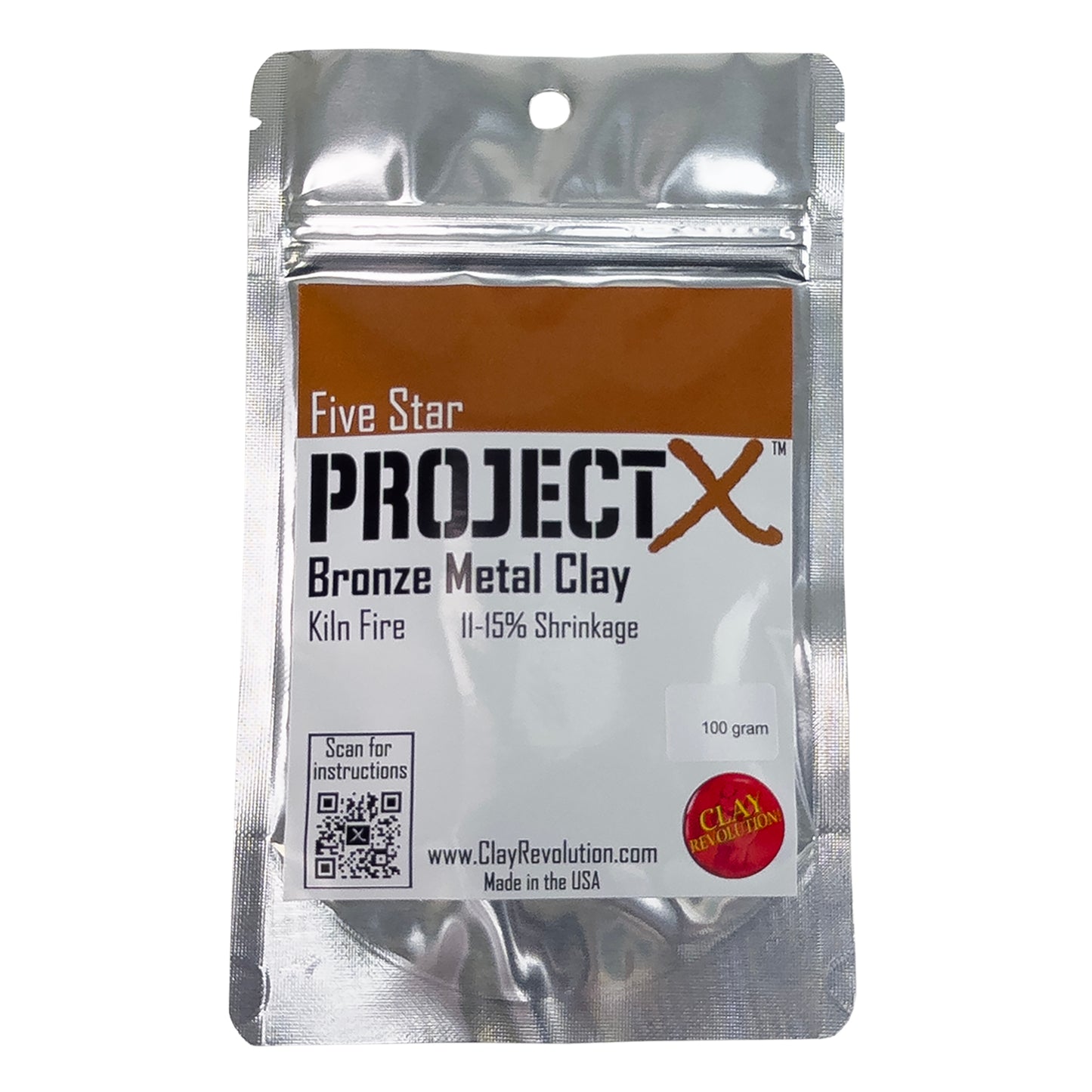 100gm package of Five Star Project X Bronze Clay