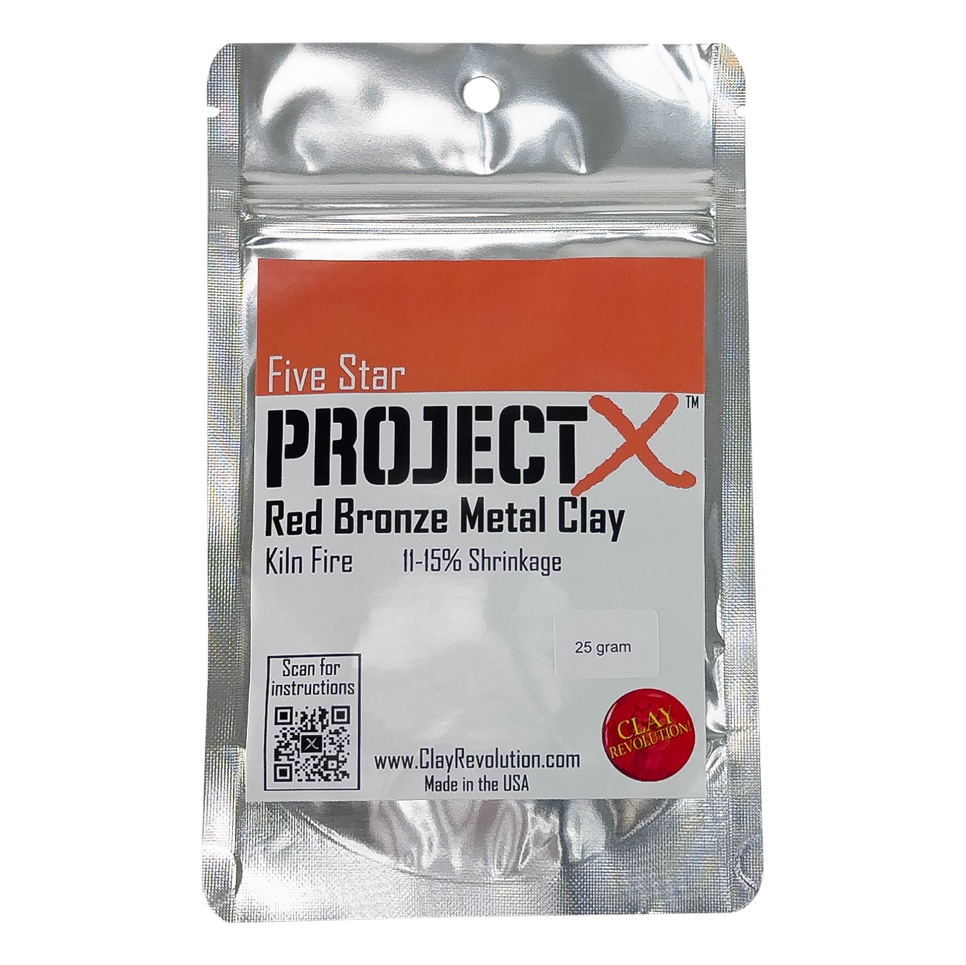 25gm package of Five Star Project X Red Bronze Clay