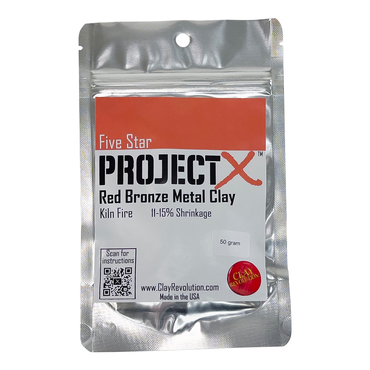 50gm package of Five Star Project X Red Bronze Clay