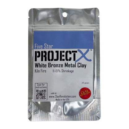 25gm package of Five Star Project X White Bronze Clay