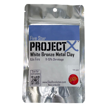 100gm package of Five Star Project X White Bronze Clay